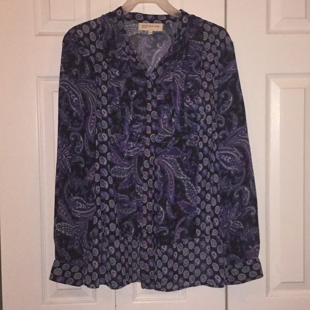Jones New York Paisley Career Blouse Final Price!